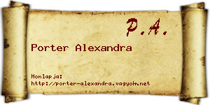 Porter Alexandra névjegykártya